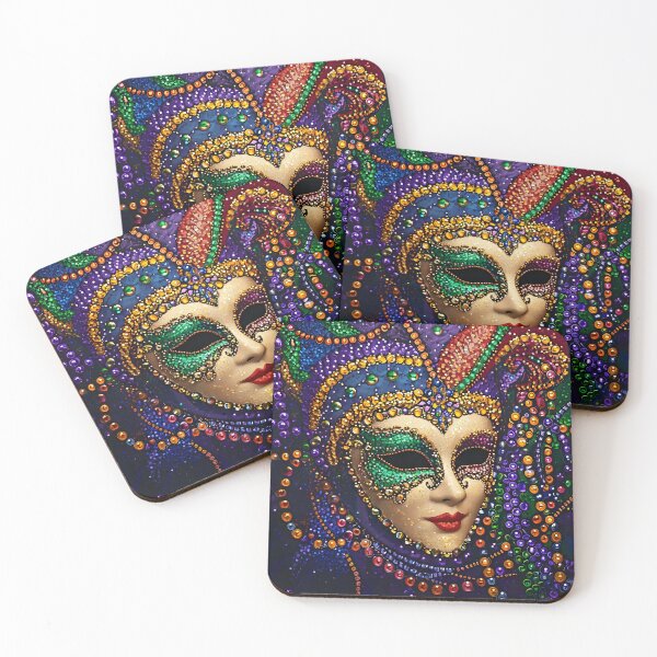Item preview, ornate hearthstone abstract mardi gras mask designed and sold by dcrc.