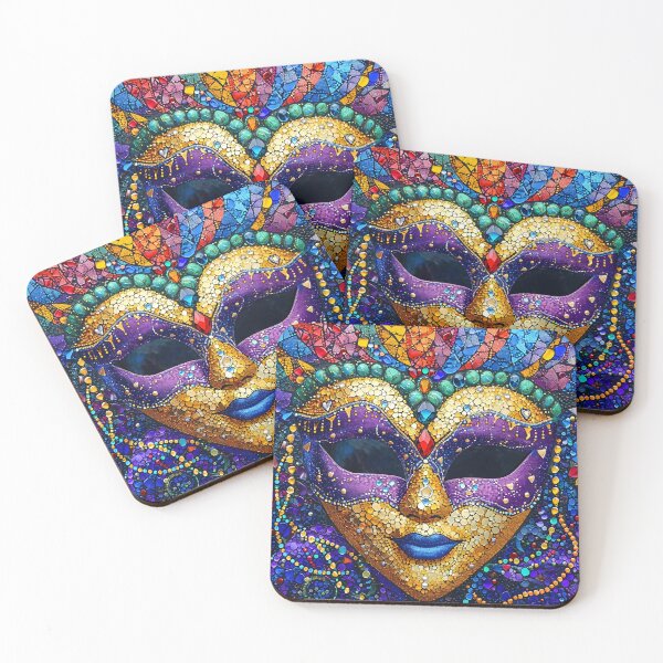 Item preview, ornate hearthstone abstract mardi gras mask designed and sold by dcrc.