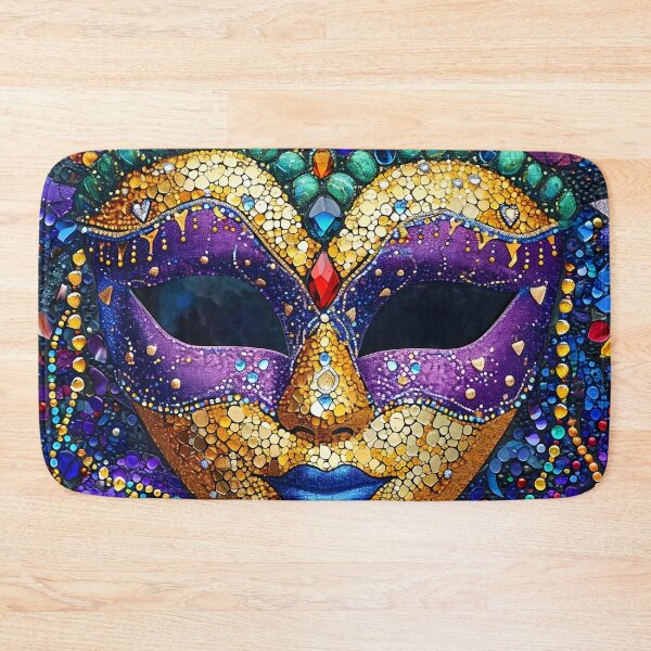 Item preview, ornate hearthstone abstract mardi gras mask designed and sold by dcrc.