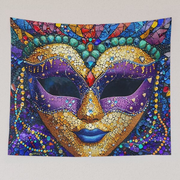 Item preview, ornate hearthstone abstract mardi gras mask designed and sold by dcrc.