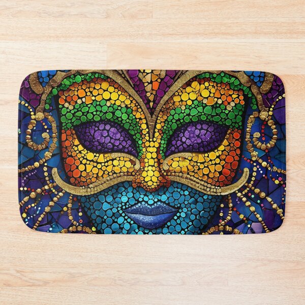 Item preview, ornate hearthstone abstract mardi gras mask designed and sold by dcrc.