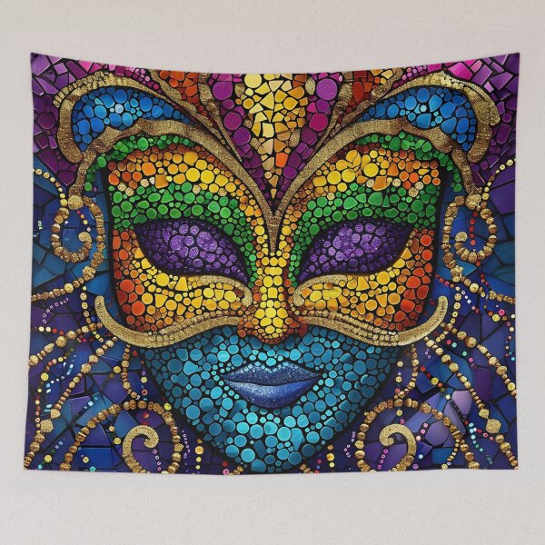 Item preview, ornate hearthstone abstract mardi gras mask designed and sold by dcrc.