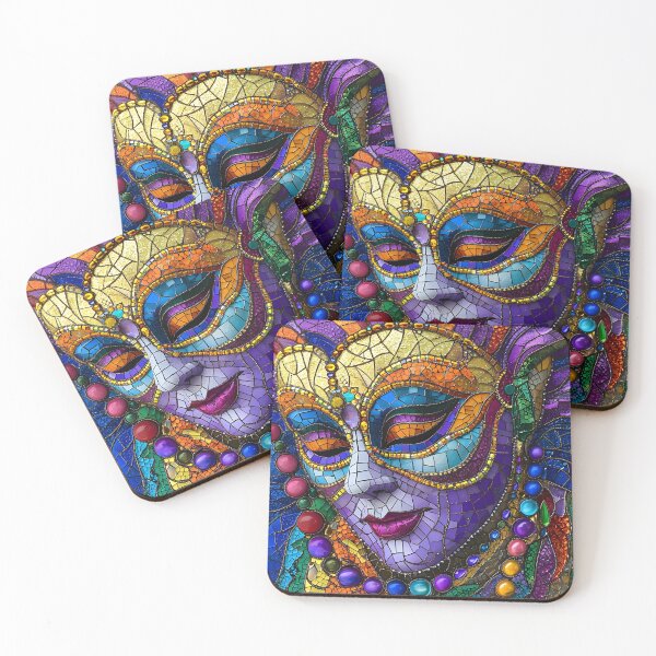 Item preview, ornate hearthstone abstract mardi gras mask designed and sold by dcrc.