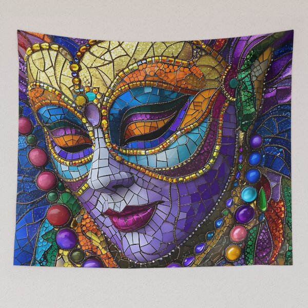 Item preview, ornate hearthstone abstract mardi gras mask designed and sold by dcrc.