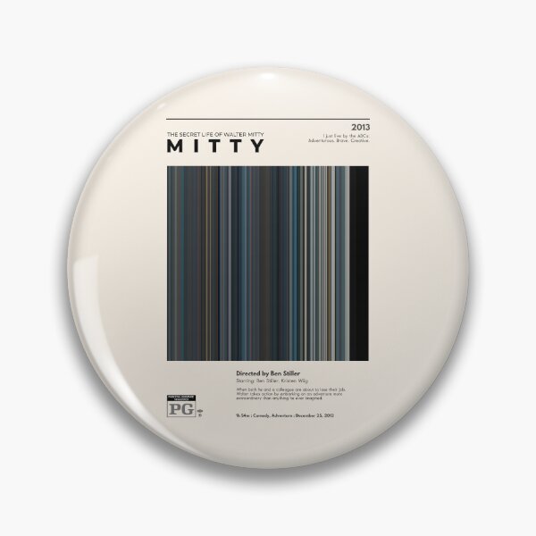 Item preview, The Secret Life of Walter Mitty (2013), Minimalist movie barcode designed and sold by PinkandP.