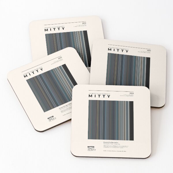 Item preview, The Secret Life of Walter Mitty (2013), Minimalist movie barcode designed and sold by PinkandP.