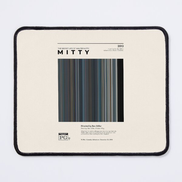 Item preview, The Secret Life of Walter Mitty (2013), Minimalist movie barcode designed and sold by PinkandP.