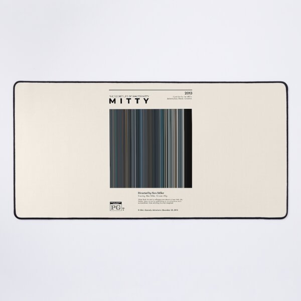 Item preview, The Secret Life of Walter Mitty (2013), Minimalist movie barcode designed and sold by PinkandP.