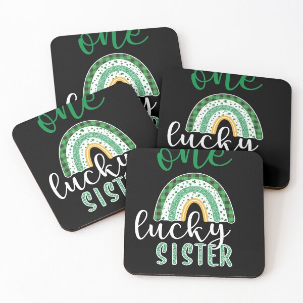 Item preview, One Lucky Sister - One Lucky Family St Patricks Day Rainbow  designed and sold by Smix Pixels.