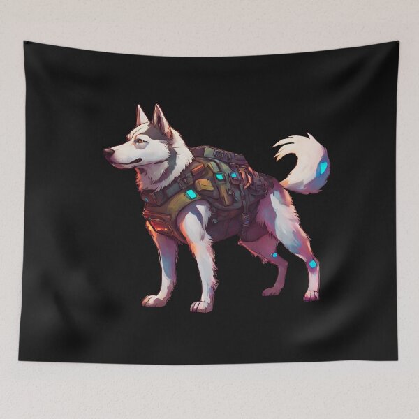 Artikelvorschau, Husky-Hund-Wolf-Soldat-Söldner entworfen und verkauft von Aquillashop.