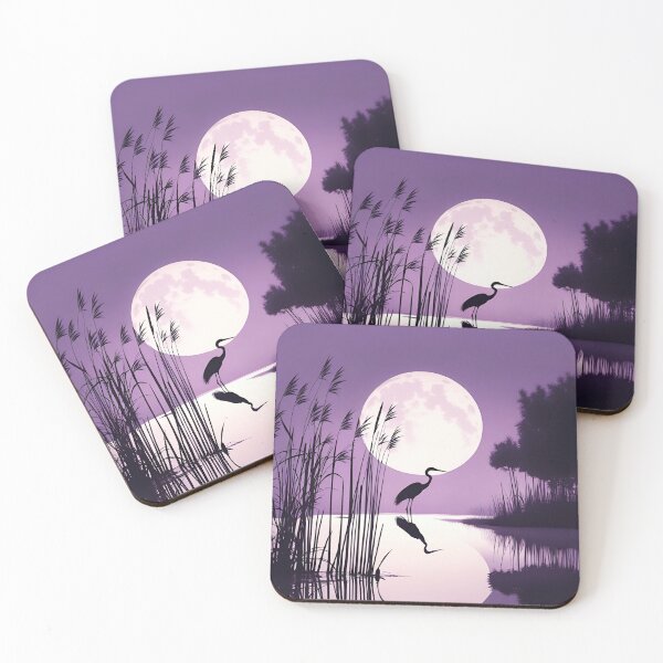 Item preview, Heron in a Moonlit Pond designed and sold by ADCImages.