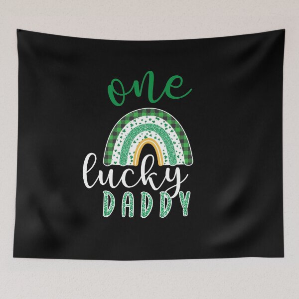 Item preview,  One Lucky Daddy  - One Lucky Family St Patricks Day Rainbow  designed and sold by Smix Pixels.