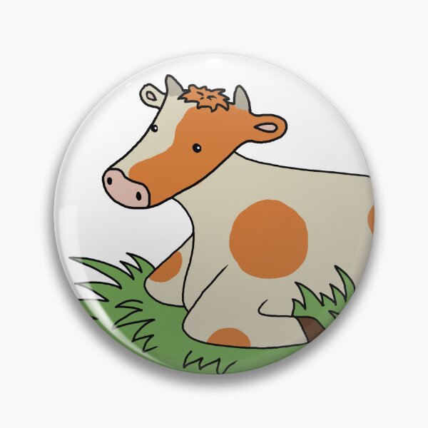 Item preview, Cute cow on grass designed and sold by Beverley Young.