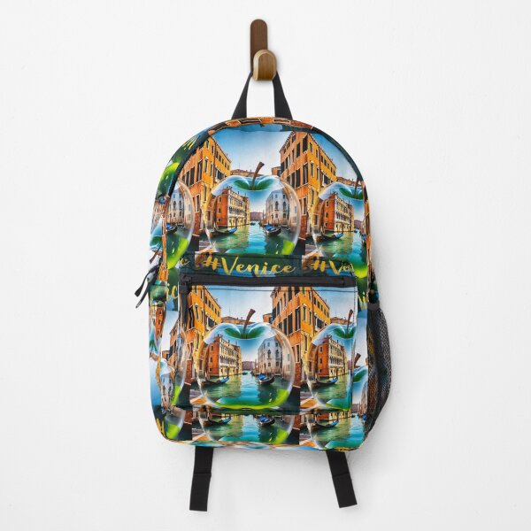 Item preview, hashtag Venice, with a view of the grand canal, gondolas and Venetian palaces through a transparent apple! designed and sold by Creativesphotos.