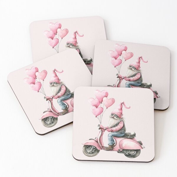Item preview, Valentine 's Day Pink Gnome Ride a Motorcycle T-Shirts designed and sold by Modtanoydesign.