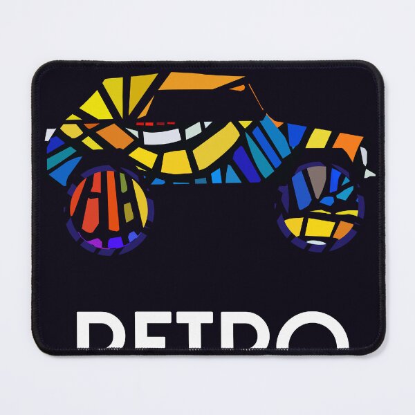 Item preview, Stain Glass Retro Truck (Black and White Border) designed and sold by KhoisanDesign.