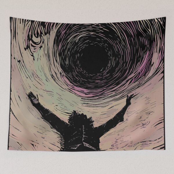 Item preview, Endlessly Falling, Falling through a Wormhole, Desperate Man, Travelling through a wormhole designed and sold by PrintShangri-La.