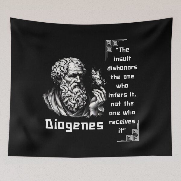 Item preview, Diogenes famous quote for stoicism lovers designed and sold by CachoGlorious.