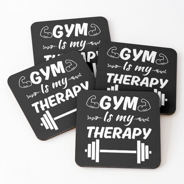 Item preview, Gym is my therapy, funny gym rat or gym freaks squad, workout club designed and sold by NBSStore.
