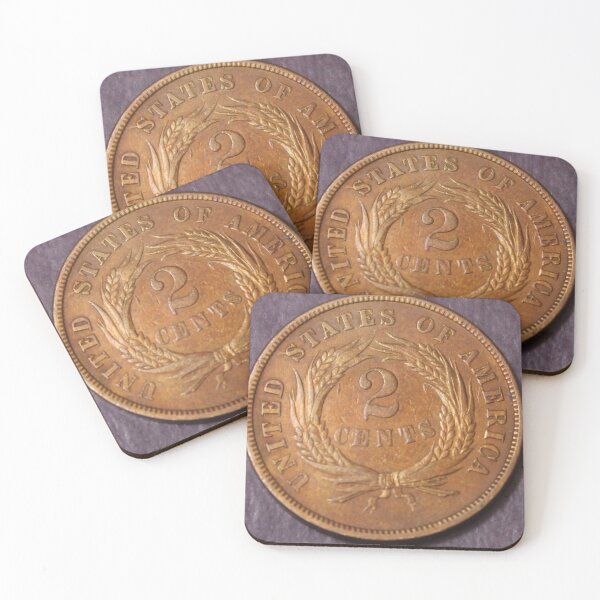 Item preview, Reverse of 1865 Two Cent Piece AU Details Cleaned designed and sold by coinsxcrochet.
