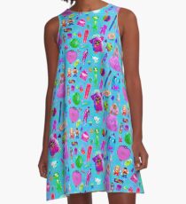 Nineties Nostalgia Childhood Toy Memories A-Line Dress