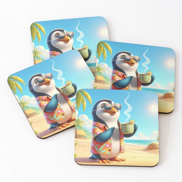 Item preview, Tropical Getaway Penguin designed and sold by templeofatro.