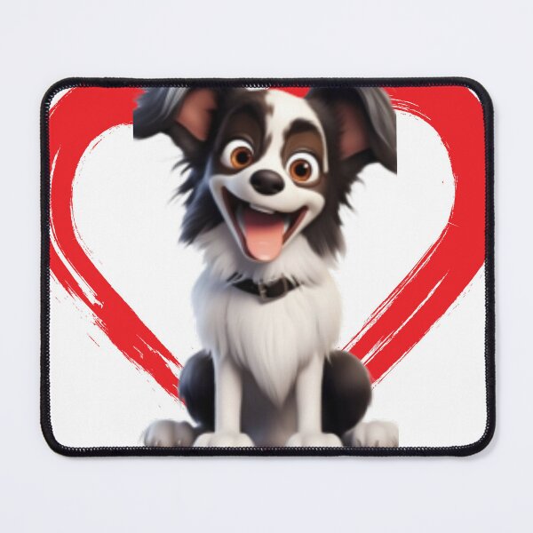Item preview, Papillon Cartoon in Love Heart swoosh designed and sold by For Dog Sake!®.