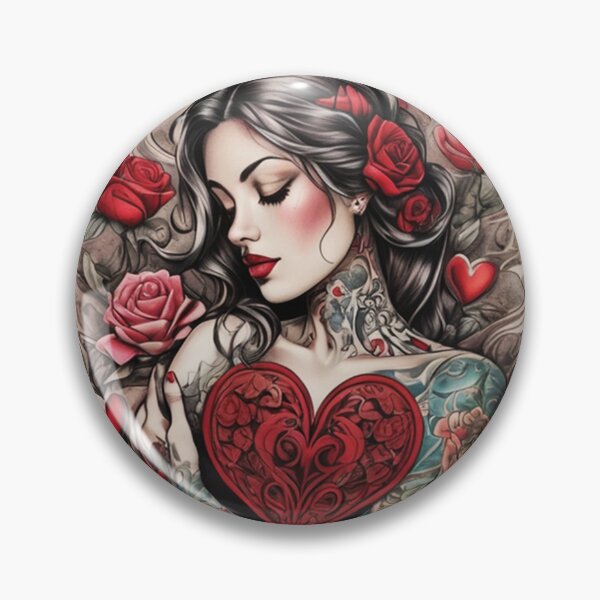 Item preview, Will You Be My Valentine; Tattoo Style; designed and sold by StickerApe.
