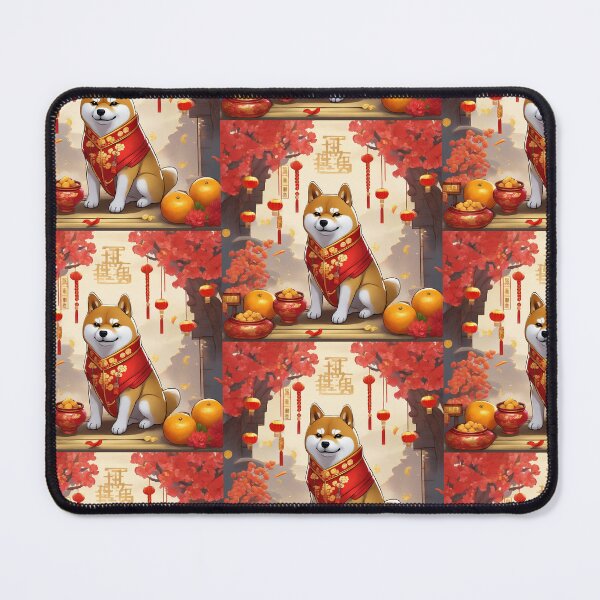 Item preview, Chinese New Year lovely shiba dog lucky Wealthy, prosperous and happy. designed and sold by nimnaree.