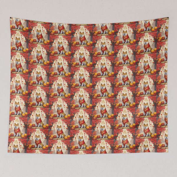 Item preview, Chinese New Year lovely shiba dog lucky Wealthy, prosperous and happy. designed and sold by nimnaree.