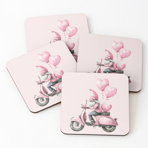 Item preview, Valentine 's Day Pink Gnome Ride a Motorcycle T-Shirts designed and sold by Modtanoydesign.