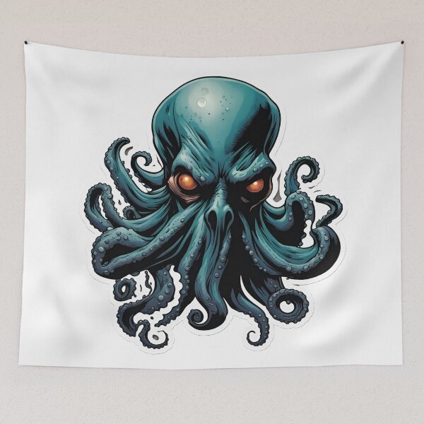 Item preview, Menacing Looking Blue Octopus designed and sold by UtterLegends.