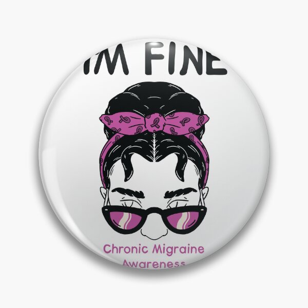 Item preview, Chronic Migraine Humor: I'm Fine Messy Bun designed and sold by Shirtey.
