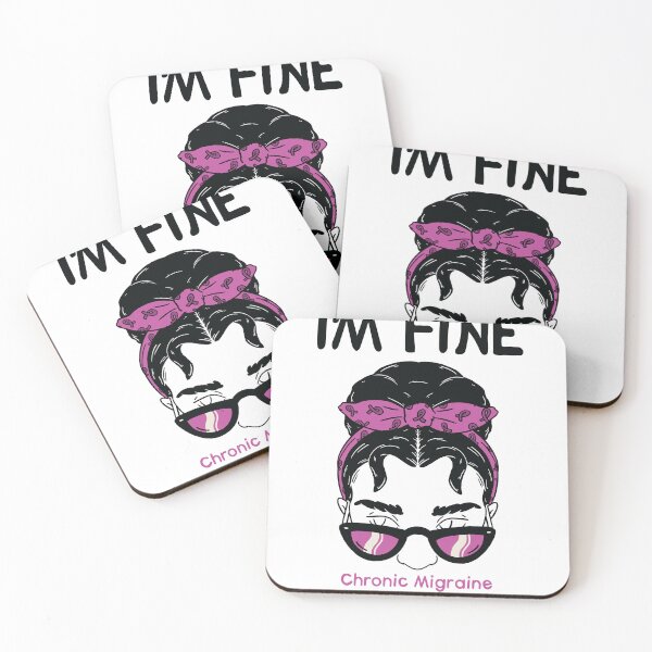 Item preview, Chronic Migraine Humor: I'm Fine Messy Bun designed and sold by Shirtey.