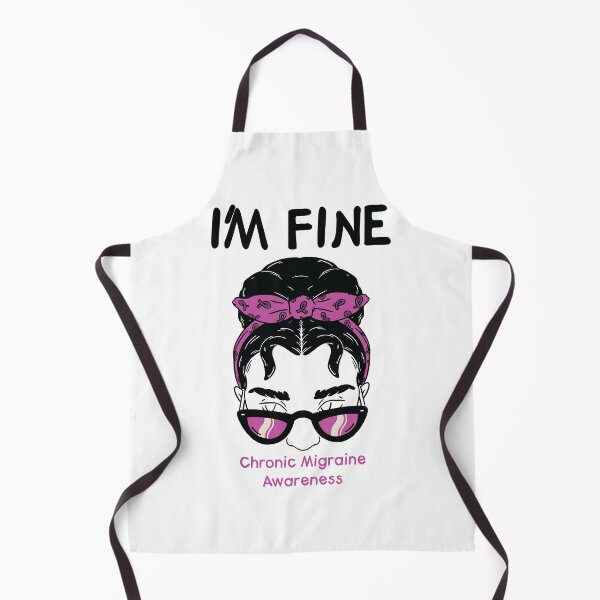 Item preview, Chronic Migraine Humor: I'm Fine Messy Bun designed and sold by Shirtey.