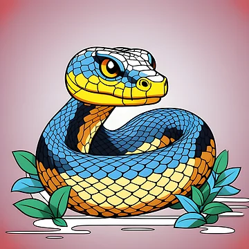 Artwork thumbnail, Python Snake by PixelPopsShop