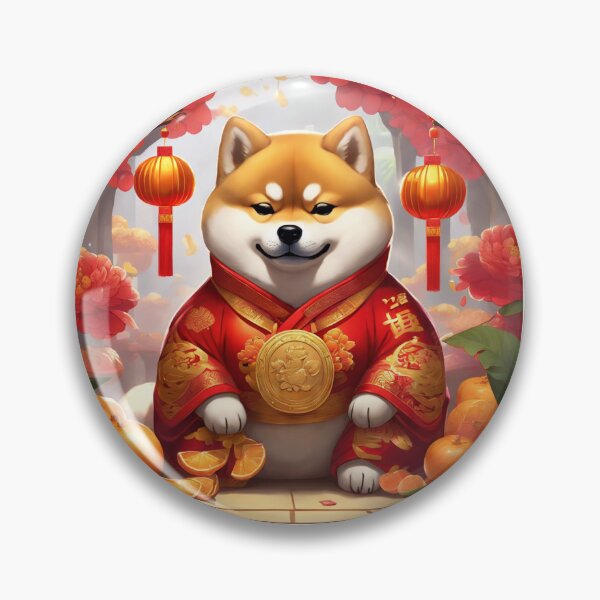 Item preview, Chinese New Year lovely shiba dogs lucky Wealthy, prosperous and happy. designed and sold by nimnaree.
