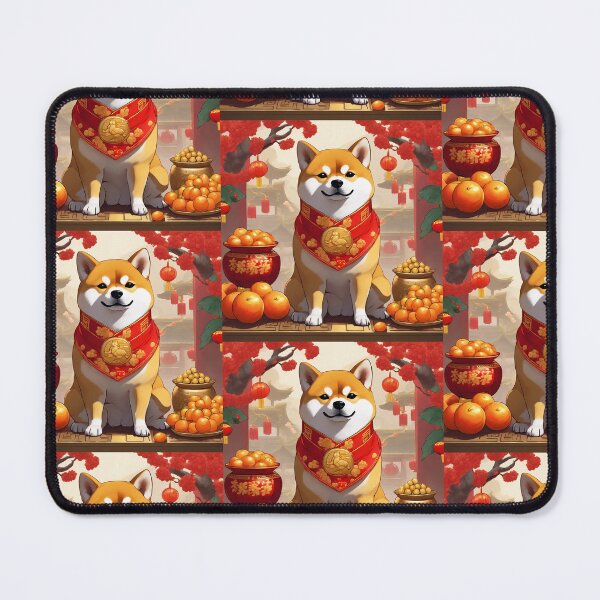 Item preview, Chinese New Year lovely shiba dogs lucky Wealthy, prosperous and happy. designed and sold by nimnaree.