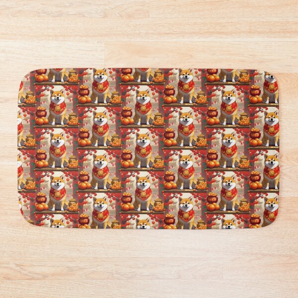 Item preview, Chinese New Year lovely shiba dogs lucky Wealthy, prosperous and happy. designed and sold by nimnaree.