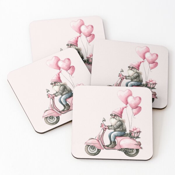 Item preview, Valentine 's Day Pink Gnome Ride a Motorcycle T-Shirts designed and sold by Modtanoydesign.