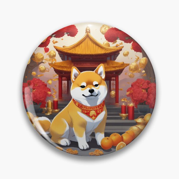 Item preview, Chinese New Year lovely shiba dogs lucky Wealthy, prosperous and happy. designed and sold by nimnaree.