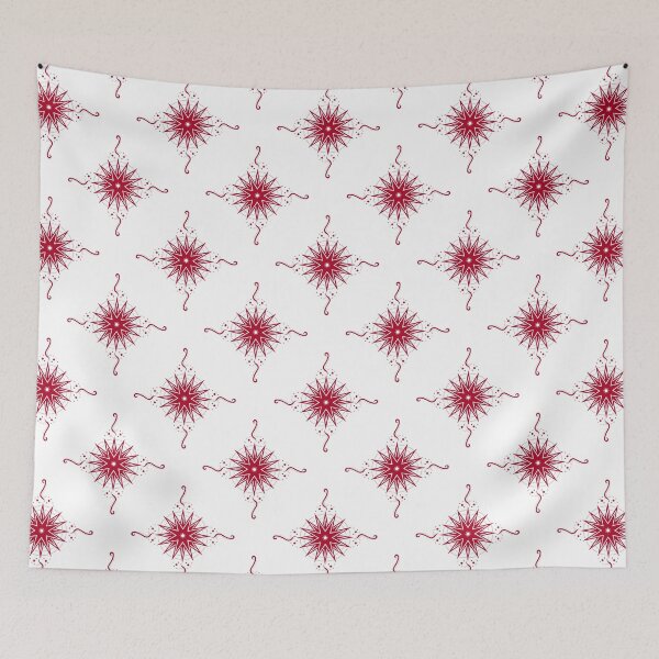 Item preview, Red Ribbons and Stars on White Co-ordinate designed and sold by KathyLav.