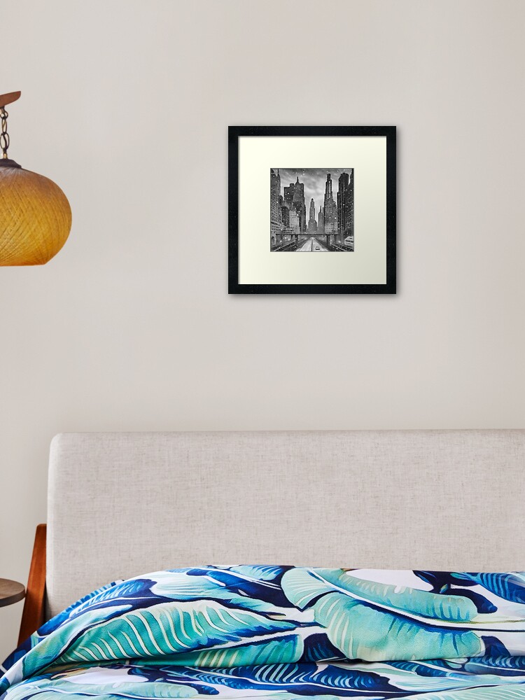 Thumbnail 2 of 7, Framed Art Print, NYC-B-001 designed and sold by philjarry.