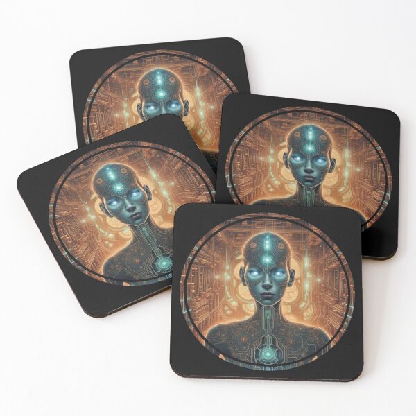 Item preview, Techno God, Cyberpunk Deity, Unique Design designed and sold by Burn-Ego.