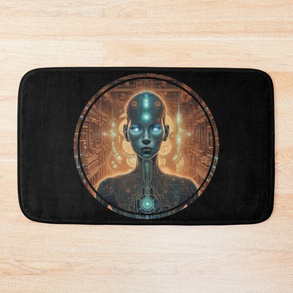 Item preview, Techno God, Cyberpunk Deity, Unique Design designed and sold by Burn-Ego.