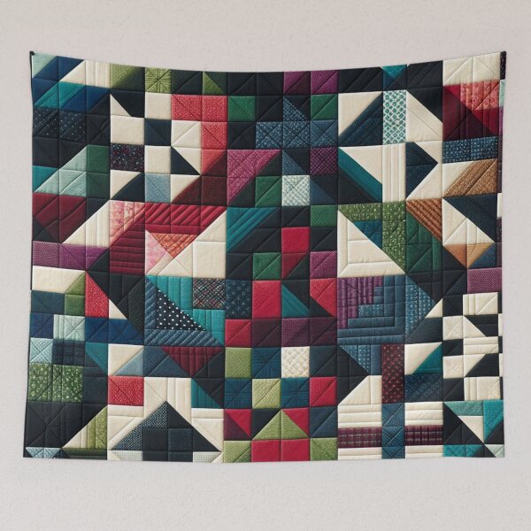 Item preview, Amish Style Patchwork Quilt Pattern designed and sold by PinUpPizzazz.