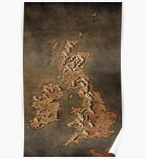 Map of The United Kingdom Poster
