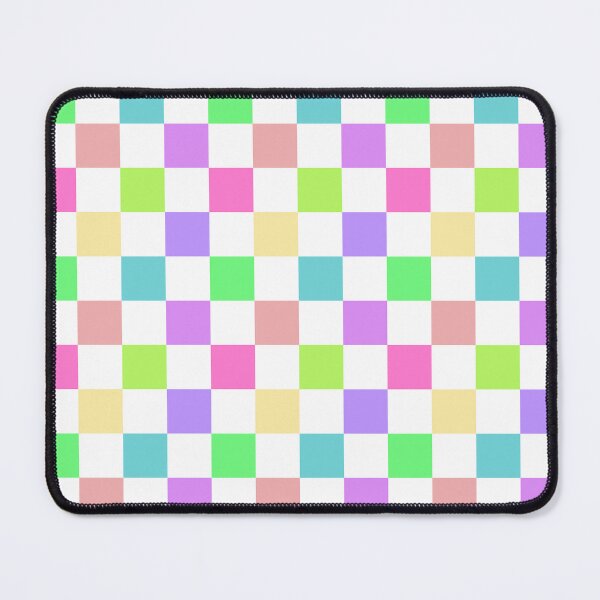Aperçu de l'œuvre Damier pastel arc-en-ciel créée et vendue par thefriedegg.