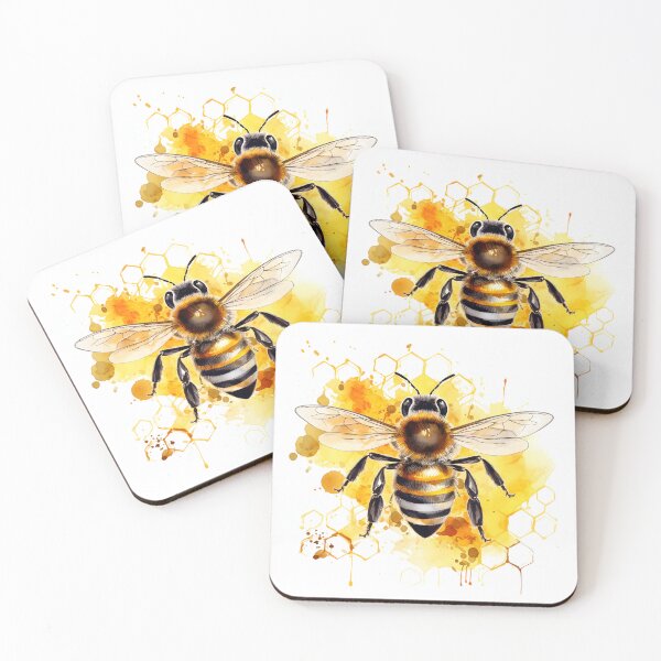 Item preview, Arte de acuarela de abejas y colmenas designed and sold by fluidwatercolor.