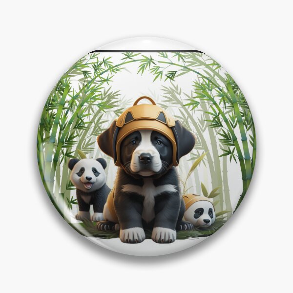 Item preview, "Labrador Pup & Pandas: Cute Combo! ?? designed and sold by Lahate.